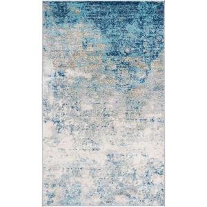 SAFAVIEH Area Rug 8×10 – Jasper Collection – Large – Grey & Blue, Modern Abstract Design, Non-Shedding & Easy Cleaning, Ideal for Living Room, Bedroom, Office, Dining Space (JSP107G)(Grey/Blue)