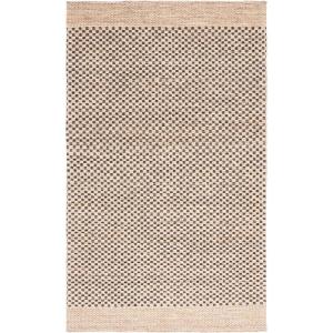 SAFAVIEH Area Rug 8×10 – Natural Fiber Collection – Large – Beige & Black, Flat Weave Jute, Ideal for Living Room, Bedroom, Dining Space (NFB675B)(Beige/Black)