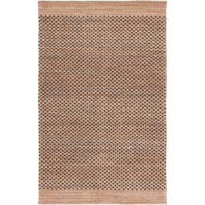 SAFAVIEH Area Rug 8×10 – Natural Fiber Collection – Large – Beige & Black, Flat Weave Jute, Ideal for Living Room, Bedroom, Dining Space (NFB675B)(Natural/Black)