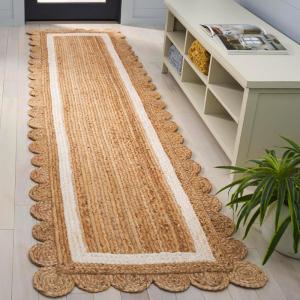 SAFAVIEH Area Rug 8×10 – Natural Fiber Collection – Large – Natural & Ivory, Handmade Jute, Rustic Farmhouse Style, Ideal for Living Room, Bedroom, Dining Space (NF896A)(Natural/Ivory)