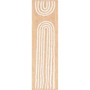 SAFAVIEH Area Rug 8×10 – Natural Fiber Collection – Large – Natural & Ivory, Handmade Jute, Rustic Farmhouse Style, Ideal for Living Room, Bedroom, Dining Space (NF895A)(Natural/Ivory)
