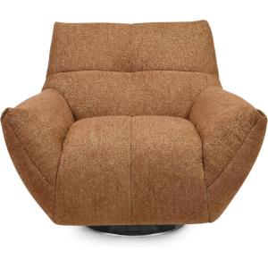 SAFAVIEH Couture – Layletta Swivel Accent Chair – Brown Performance Fabric – Fully Assembled – Ideal for Living Room, Bedroom, 17″ Seat Height (SFV2409B)(Brown)