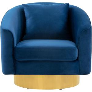 SAFAVIEH Couture Joaquin Swivel Barrel Chair(Navy)