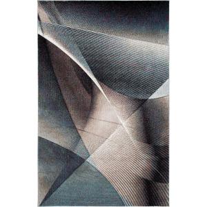 SAFAVIEH Hollywood Collection Area Rug – 9′ x 12′, Beige & Blue, Mid-Century Modern Design, Non-Shedding & Easy Care, Ideal for High Traffic Areas in Living Room, Bedroom (HLW715B)(Beige/Blue)