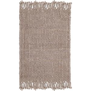 SAFAVIEH Natural Fiber Collection Area Rug – 8′ x 10′, Blue, Handmade Boho Fringe Woven Jute, Ideal for High Traffic Areas in Living Room, Bedroom (NF368E)(Grey)