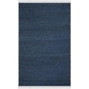 SAFAVIEH Natural Fiber Collection Area Rug – 8′ x 10′, Blue, Handmade Boho Fringe Woven Jute, Ideal for High Traffic Areas in Living Room, Bedroom (NF368E)(Navy)