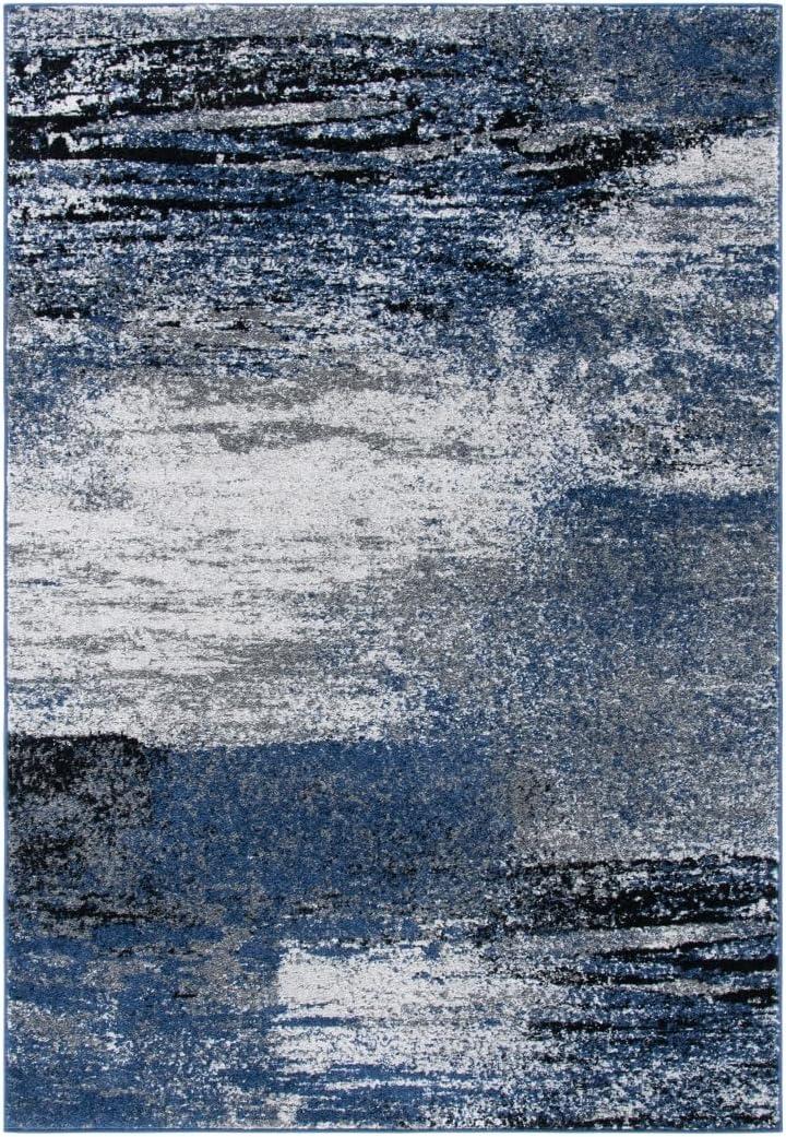 image:imageSAFAVIEH Area Rug 8x10 Adirondack Collection Large Silver amp Black Modern Abstract Design NonShedding amp Easy Cleaning Ideal for Living Room Bedroom Office Dining Space ADR112AGreyBlue