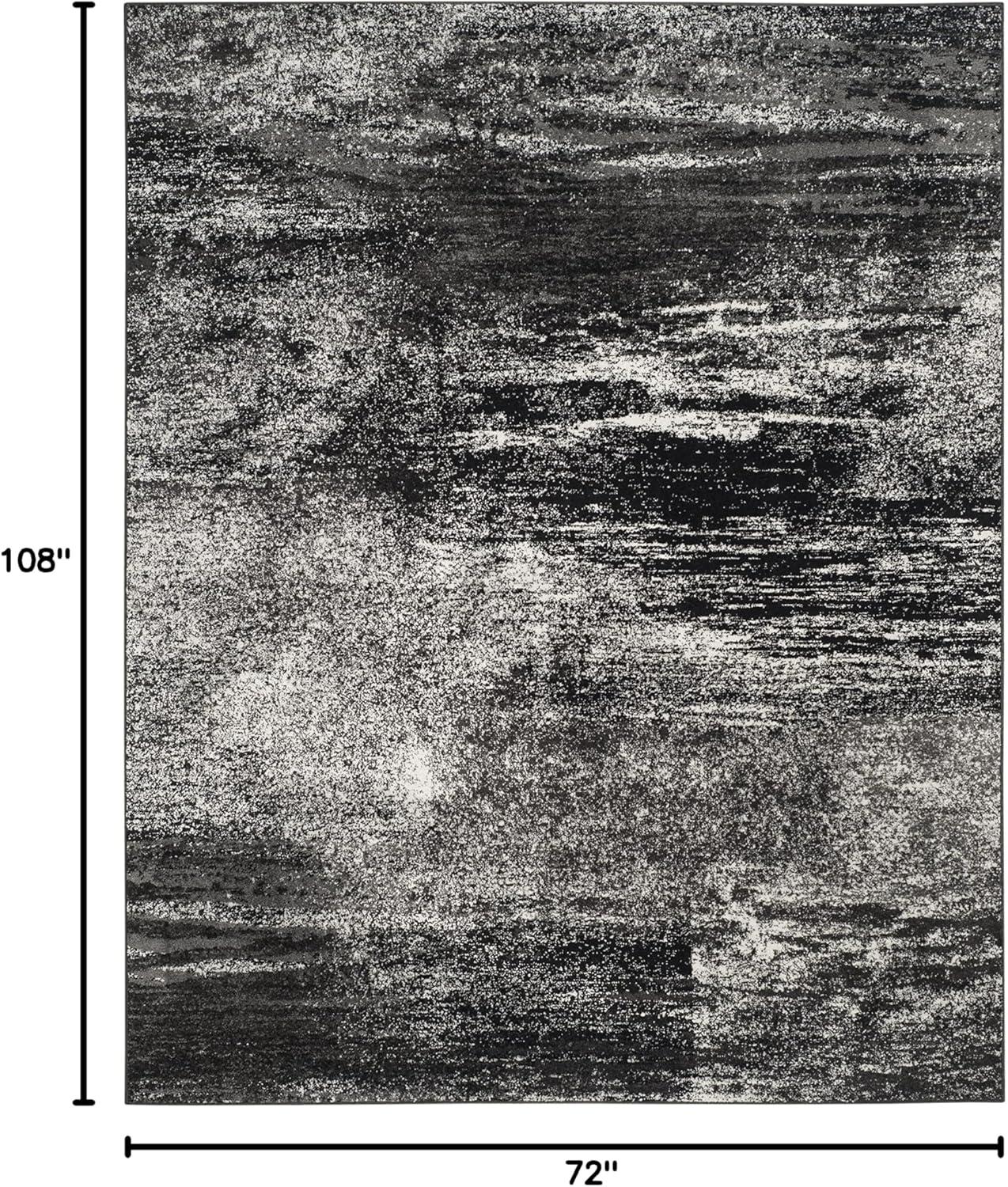 image:imageSAFAVIEH Area Rug 8x10 Adirondack Collection Large Silver amp Black Modern Abstract Design NonShedding amp Easy Cleaning Ideal for Living Room Bedroom Office Dining Space ADR112ASilverBlack