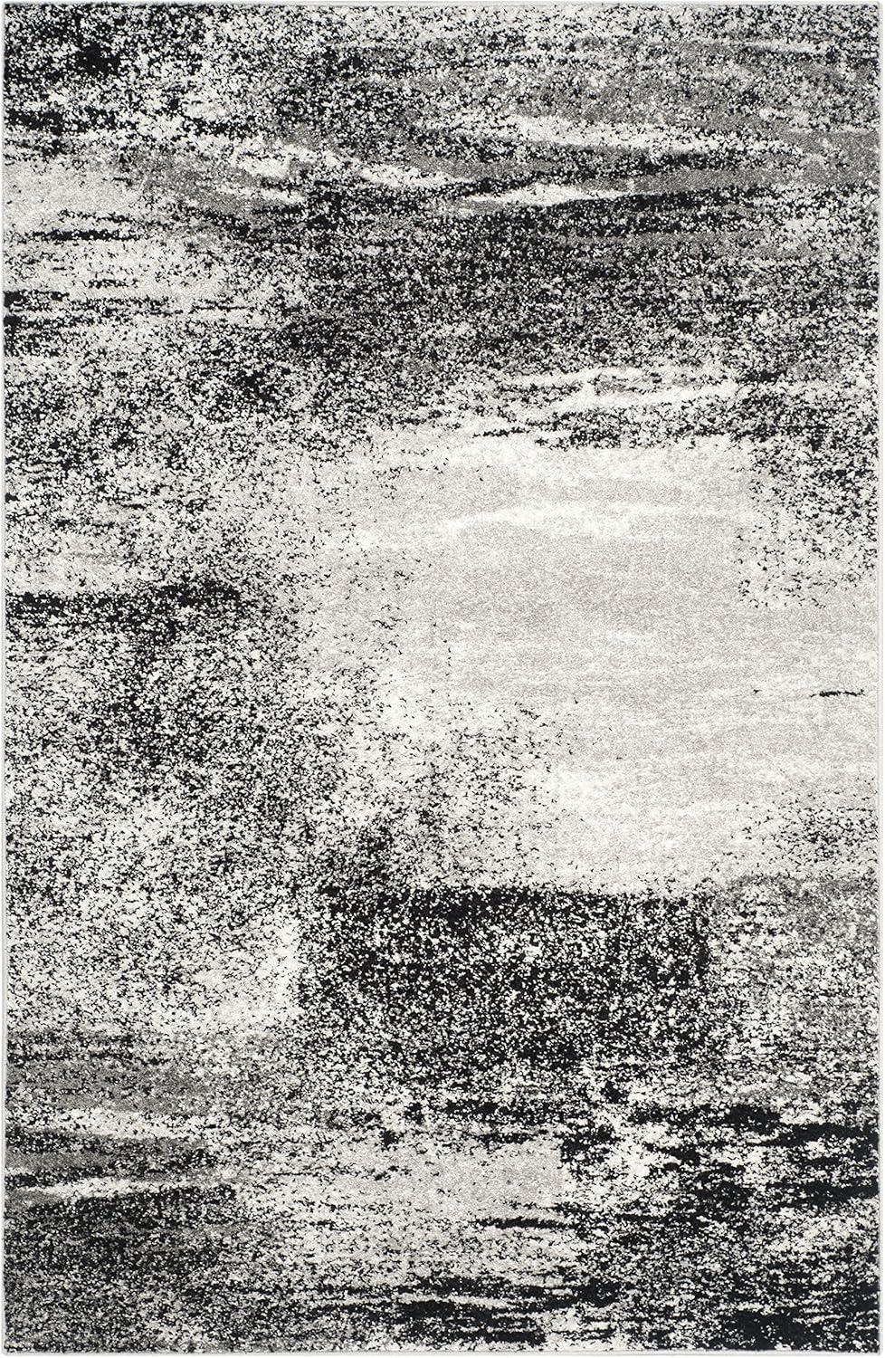 image:imageSAFAVIEH Area Rug 8x10 Adirondack Collection Large Silver amp Black Modern Abstract Design NonShedding amp Easy Cleaning Ideal for Living Room Bedroom Office Dining Space ADR112ASilverMulti