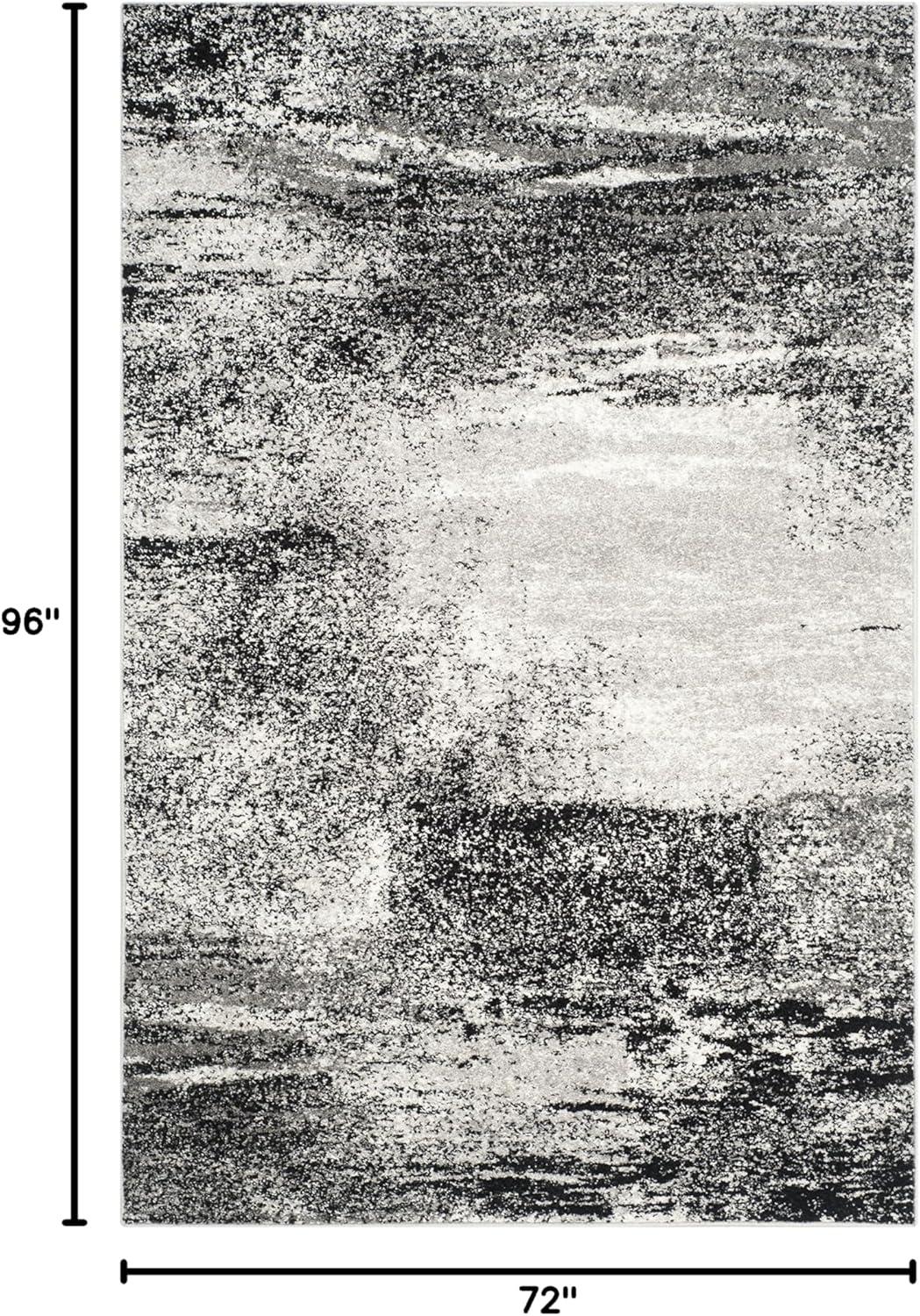 image:imageSAFAVIEH Area Rug 8x10 Adirondack Collection Large Silver amp Black Modern Abstract Design NonShedding amp Easy Cleaning Ideal for Living Room Bedroom Office Dining Space ADR112ASilverMulti