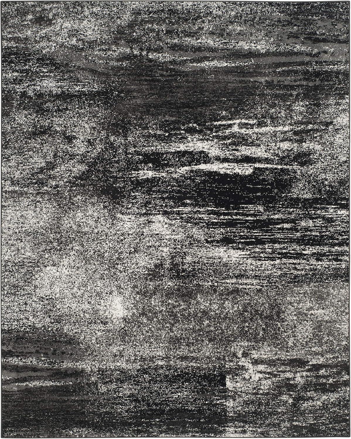 image:imageSAFAVIEH Area Rug 8x10 Adirondack Collection Large Silver amp Black Modern Abstract Design NonShedding amp Easy Cleaning Ideal for Living Room Bedroom Office Dining Space ADR112ASilverBlack