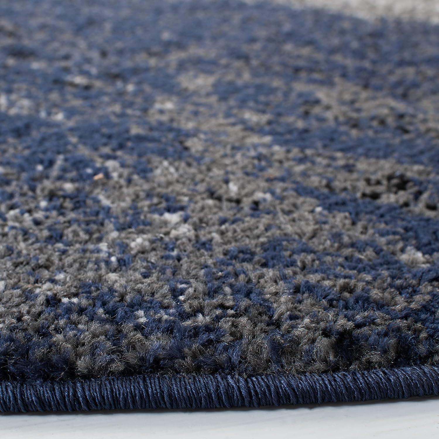 image:imageSAFAVIEH Area Rug 8x10 Adirondack Collection Large Silver amp Black Modern Abstract Design NonShedding amp Easy Cleaning Ideal for Living Room Bedroom Office Dining Space ADR112AGreyBlue