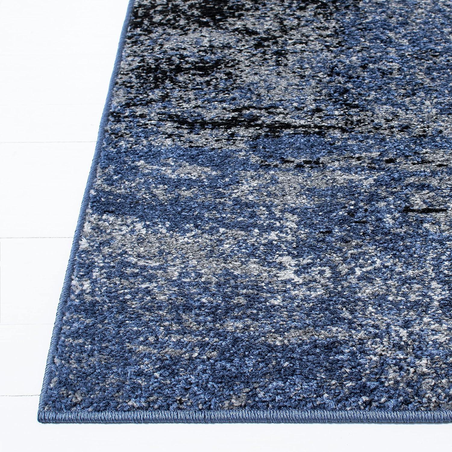 image:imageSAFAVIEH Area Rug 8x10 Adirondack Collection Large Silver amp Black Modern Abstract Design NonShedding amp Easy Cleaning Ideal for Living Room Bedroom Office Dining Space ADR112AGreyBlue