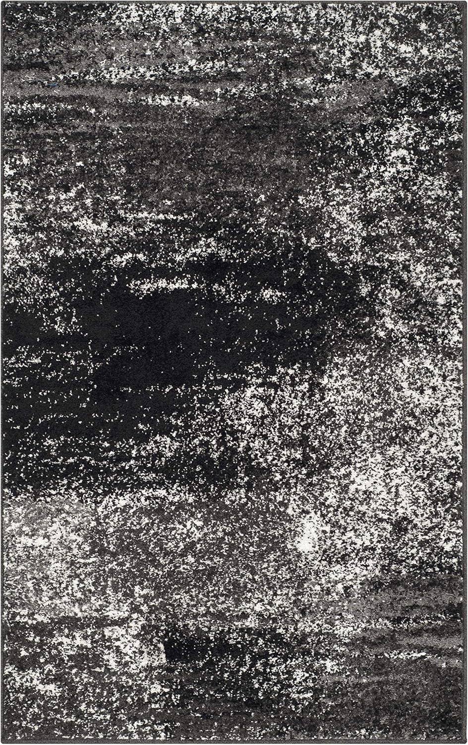 image:imageSAFAVIEH Area Rug 8x10 Adirondack Collection Large Silver amp Black Modern Abstract Design NonShedding amp Easy Cleaning Ideal for Living Room Bedroom Office Dining Space ADR112ASilverBlack
