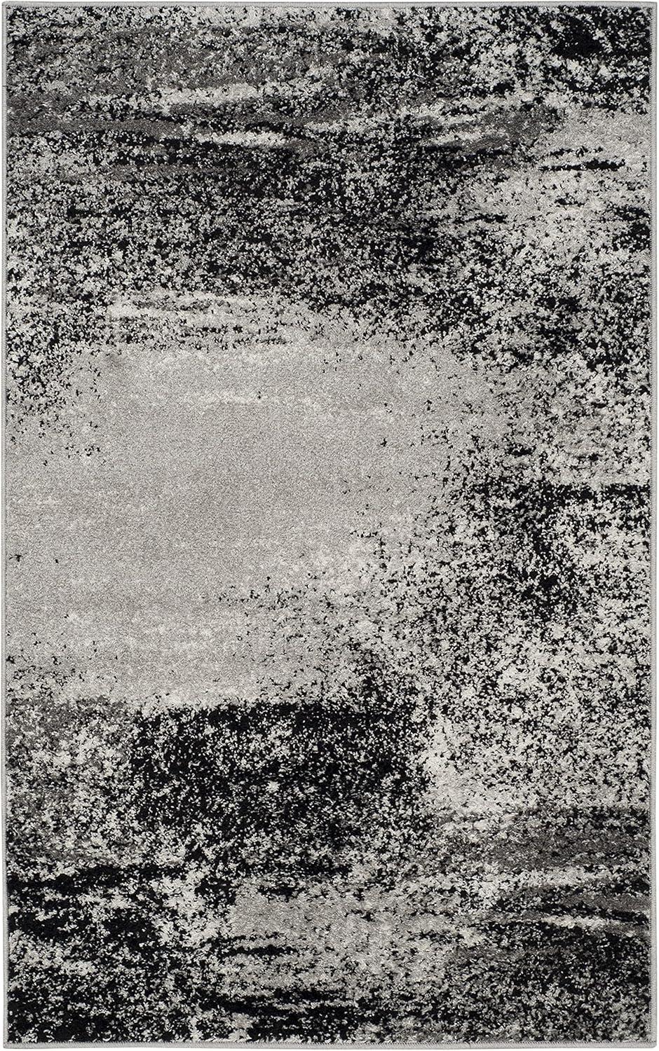 image:imageSAFAVIEH Area Rug 8x10 Adirondack Collection Large Silver amp Black Modern Abstract Design NonShedding amp Easy Cleaning Ideal for Living Room Bedroom Office Dining Space ADR112ASilverMulti
