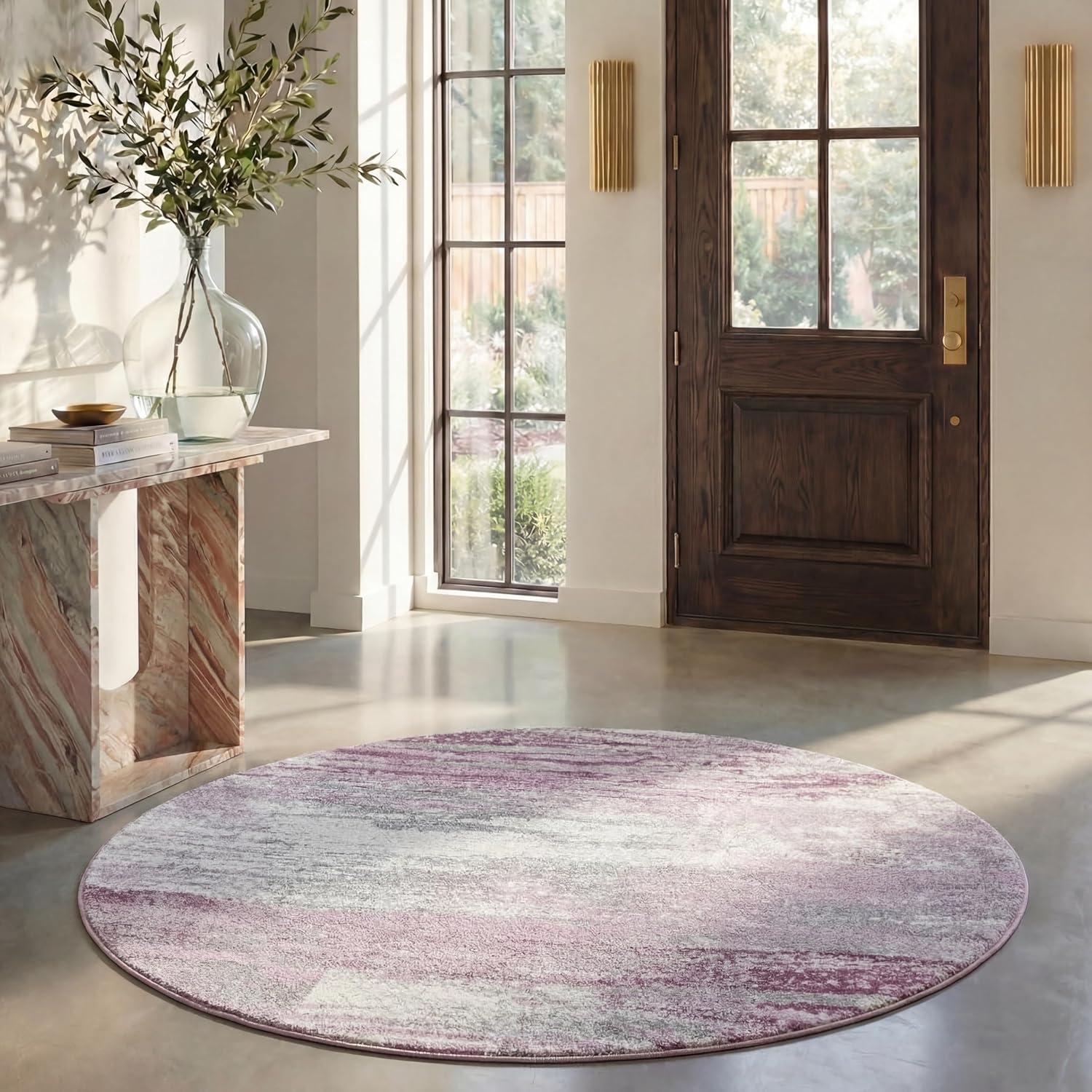 image:imageSAFAVIEH Area Rug 8x10 Adirondack Collection Large Silver amp Black Modern Abstract Design NonShedding amp Easy Cleaning Ideal for Living Room Bedroom Office Dining Space ADR112AGreyPurple