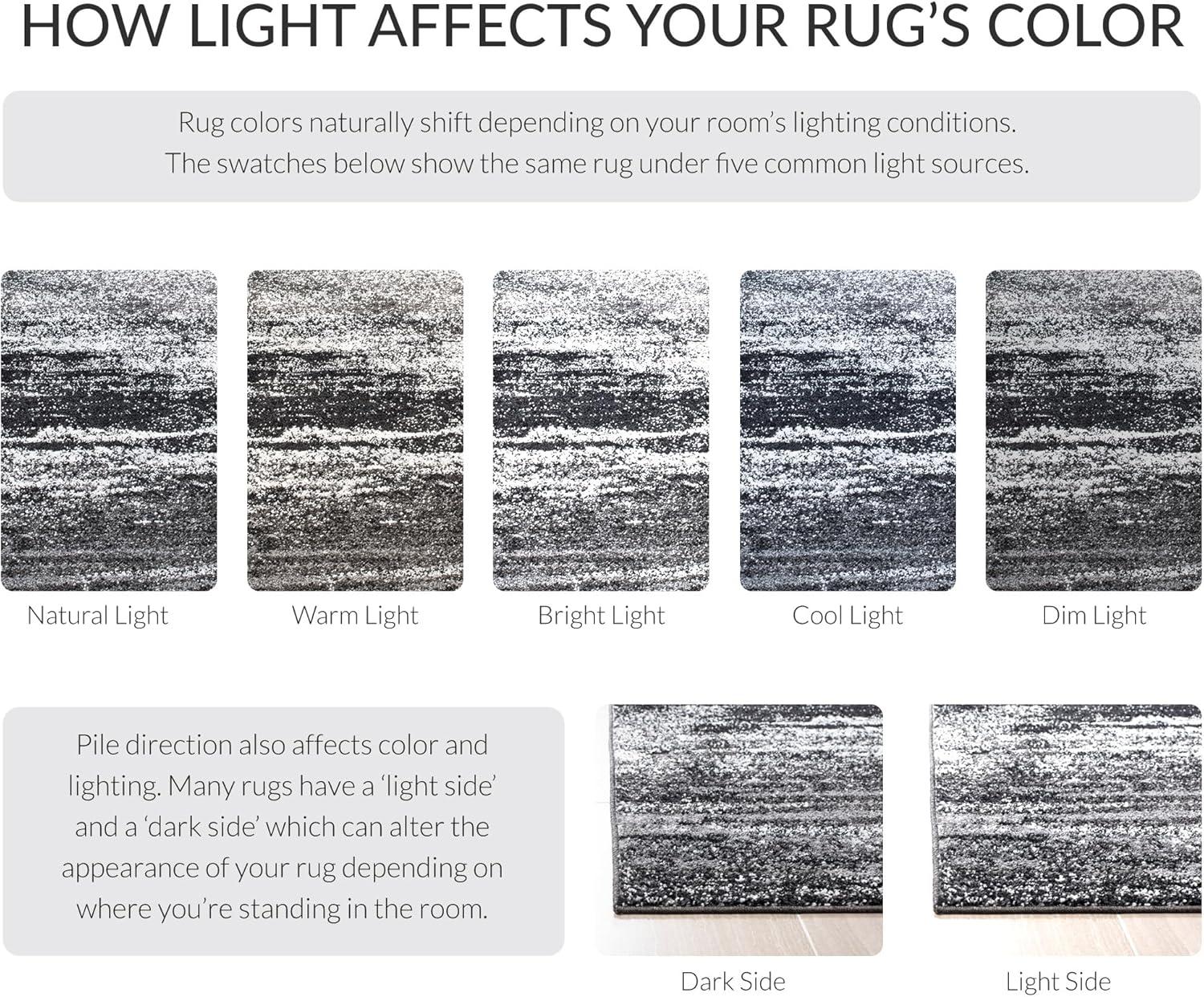 image:imageSAFAVIEH Area Rug 8x10 Adirondack Collection Large Silver amp Black Modern Abstract Design NonShedding amp Easy Cleaning Ideal for Living Room Bedroom Office Dining Space ADR112ASilverBlack