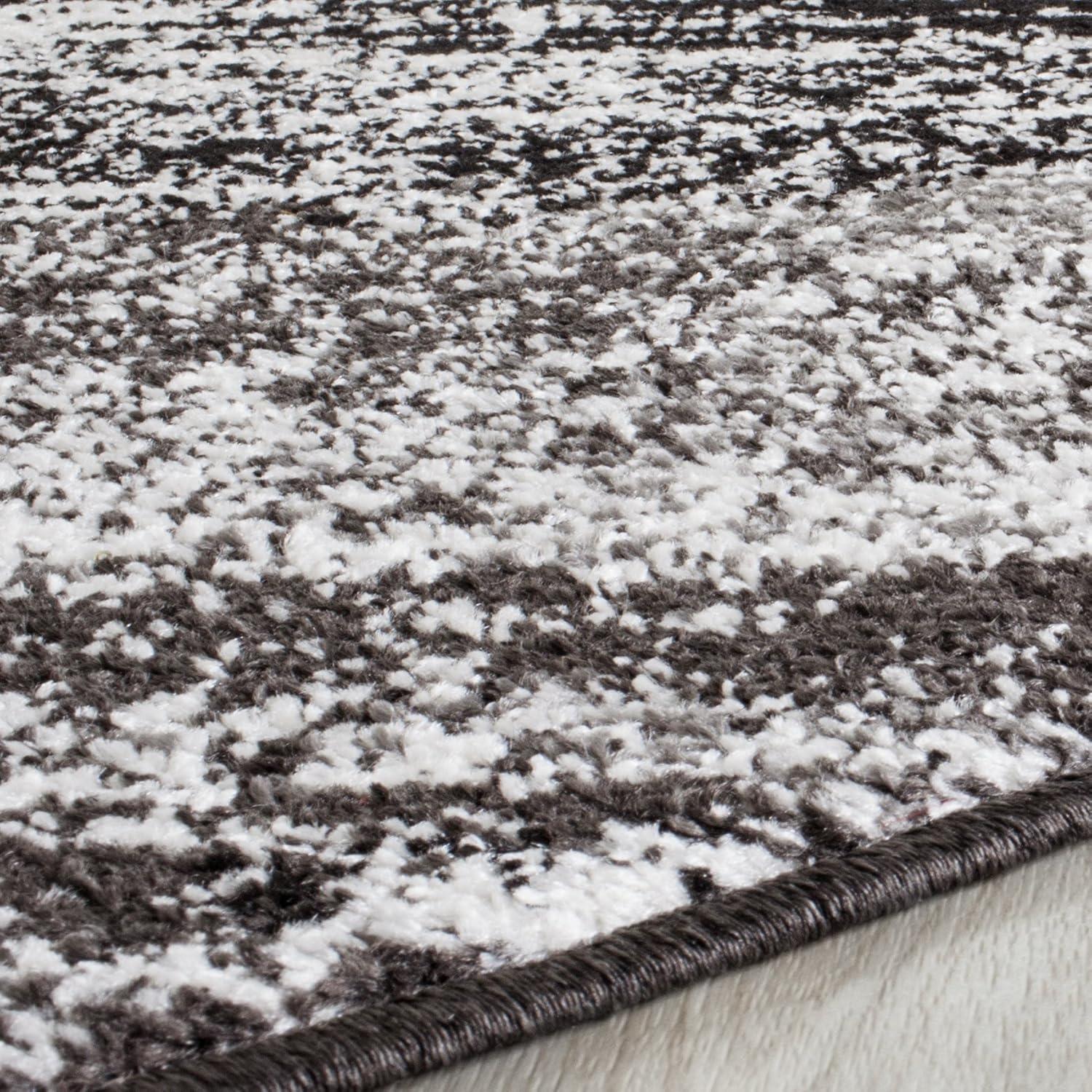 image:imageSAFAVIEH Area Rug 8x10 Adirondack Collection Large Silver amp Black Modern Abstract Design NonShedding amp Easy Cleaning Ideal for Living Room Bedroom Office Dining Space ADR112ASilverBlack
