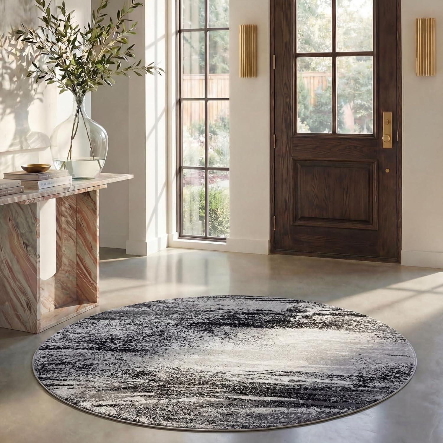 image:imageSAFAVIEH Area Rug 8x10 Adirondack Collection Large Silver amp Black Modern Abstract Design NonShedding amp Easy Cleaning Ideal for Living Room Bedroom Office Dining Space ADR112ASilverMulti