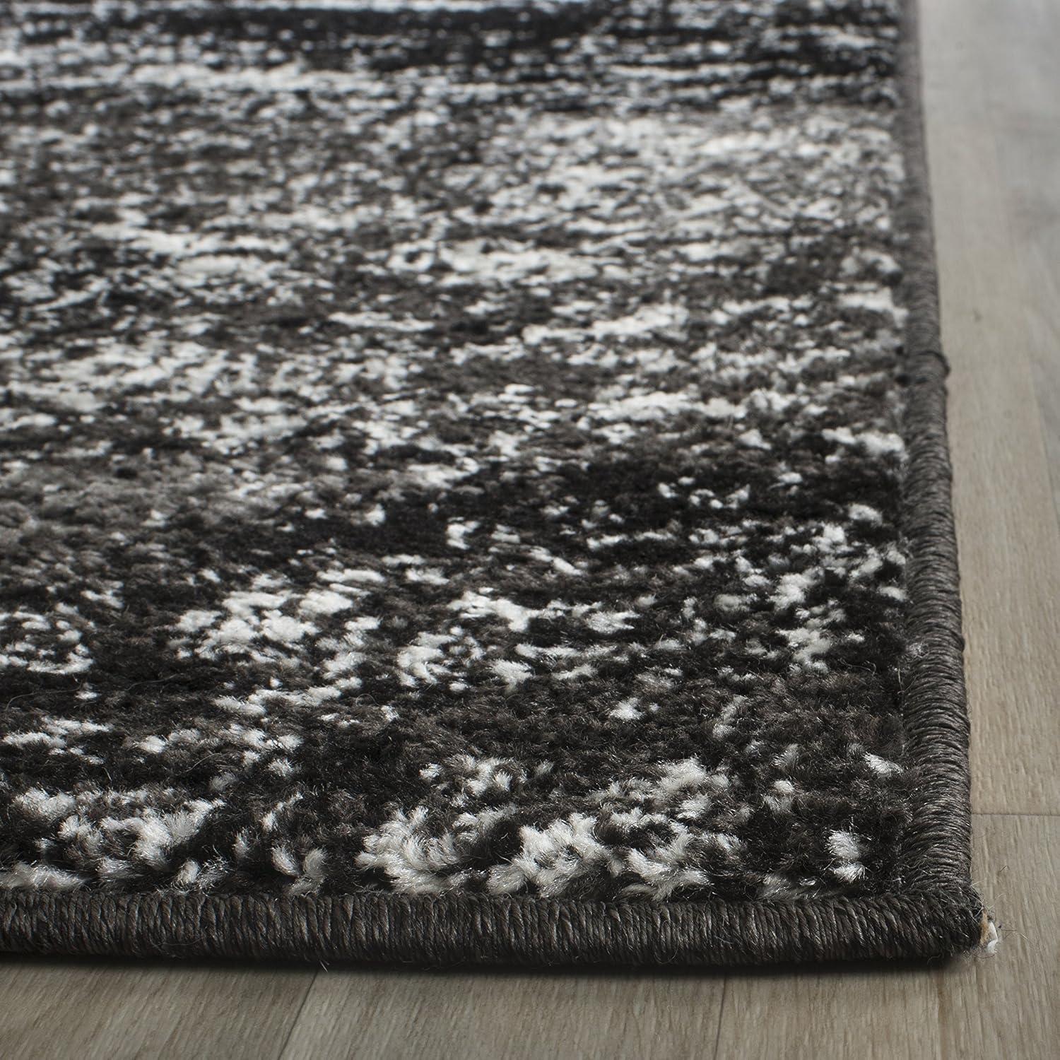 image:imageSAFAVIEH Area Rug 8x10 Adirondack Collection Large Silver amp Black Modern Abstract Design NonShedding amp Easy Cleaning Ideal for Living Room Bedroom Office Dining Space ADR112ASilverBlack
