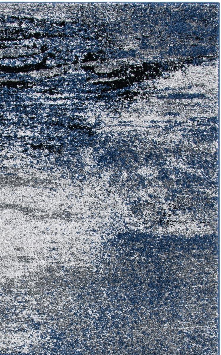 image:imageSAFAVIEH Area Rug 8x10 Adirondack Collection Large Silver amp Black Modern Abstract Design NonShedding amp Easy Cleaning Ideal for Living Room Bedroom Office Dining Space ADR112AGreyBlue