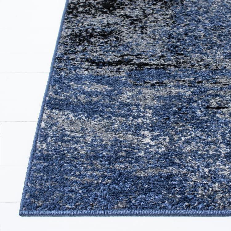 image:imageSAFAVIEH Area Rug 8x10 Adirondack Collection Large Silver amp Black Modern Abstract Design NonShedding amp Easy Cleaning Ideal for Living Room Bedroom Office Dining Space ADR112AGreyBlue