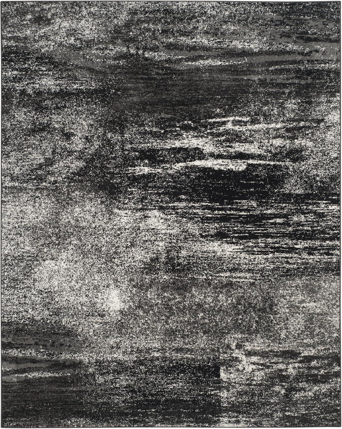 image:imageSAFAVIEH Area Rug 8x10 Adirondack Collection Large Silver amp Black Modern Abstract Design NonShedding amp Easy Cleaning Ideal for Living Room Bedroom Office Dining Space ADR112ASilverBlack