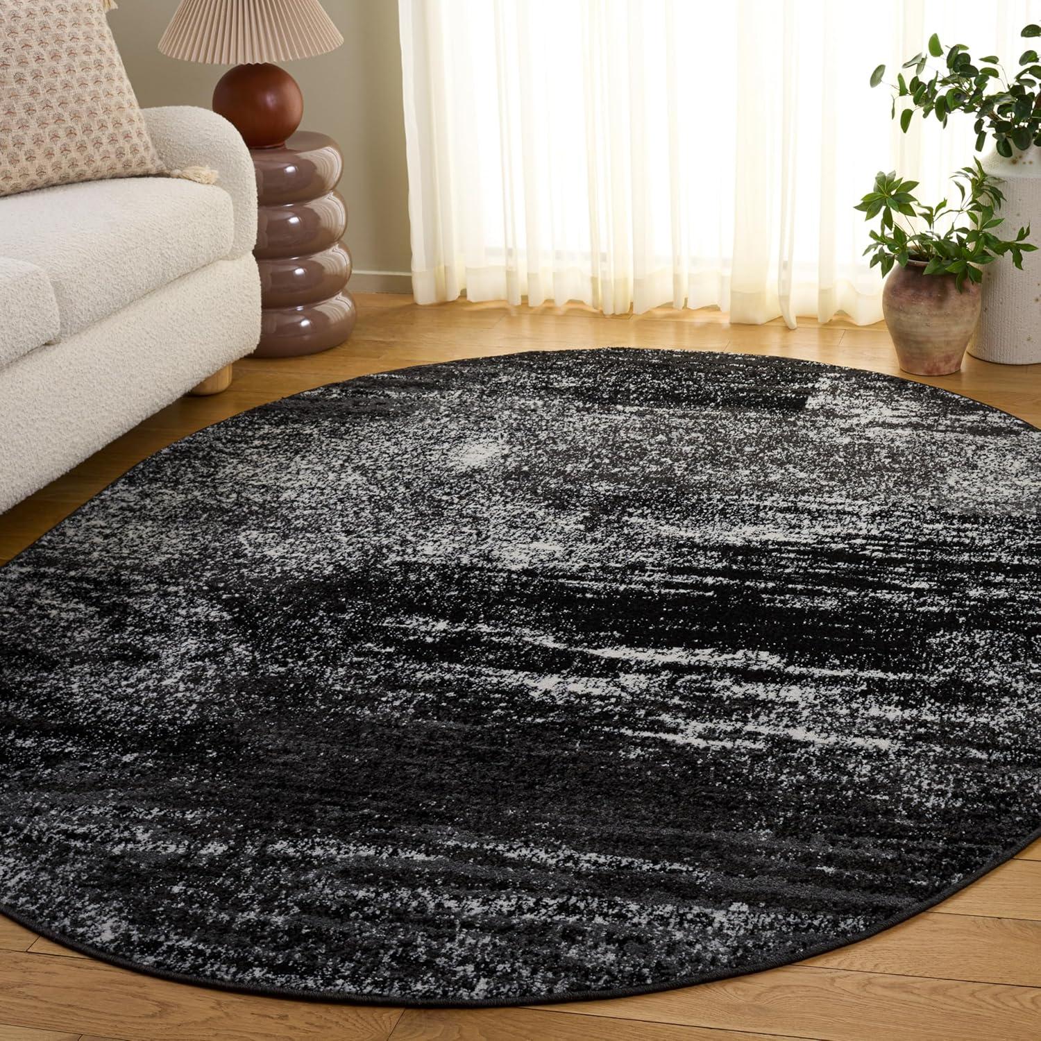 image:imageSAFAVIEH Area Rug 8x10 Adirondack Collection Large Silver amp Black Modern Abstract Design NonShedding amp Easy Cleaning Ideal for Living Room Bedroom Office Dining Space ADR112ASilverBlack