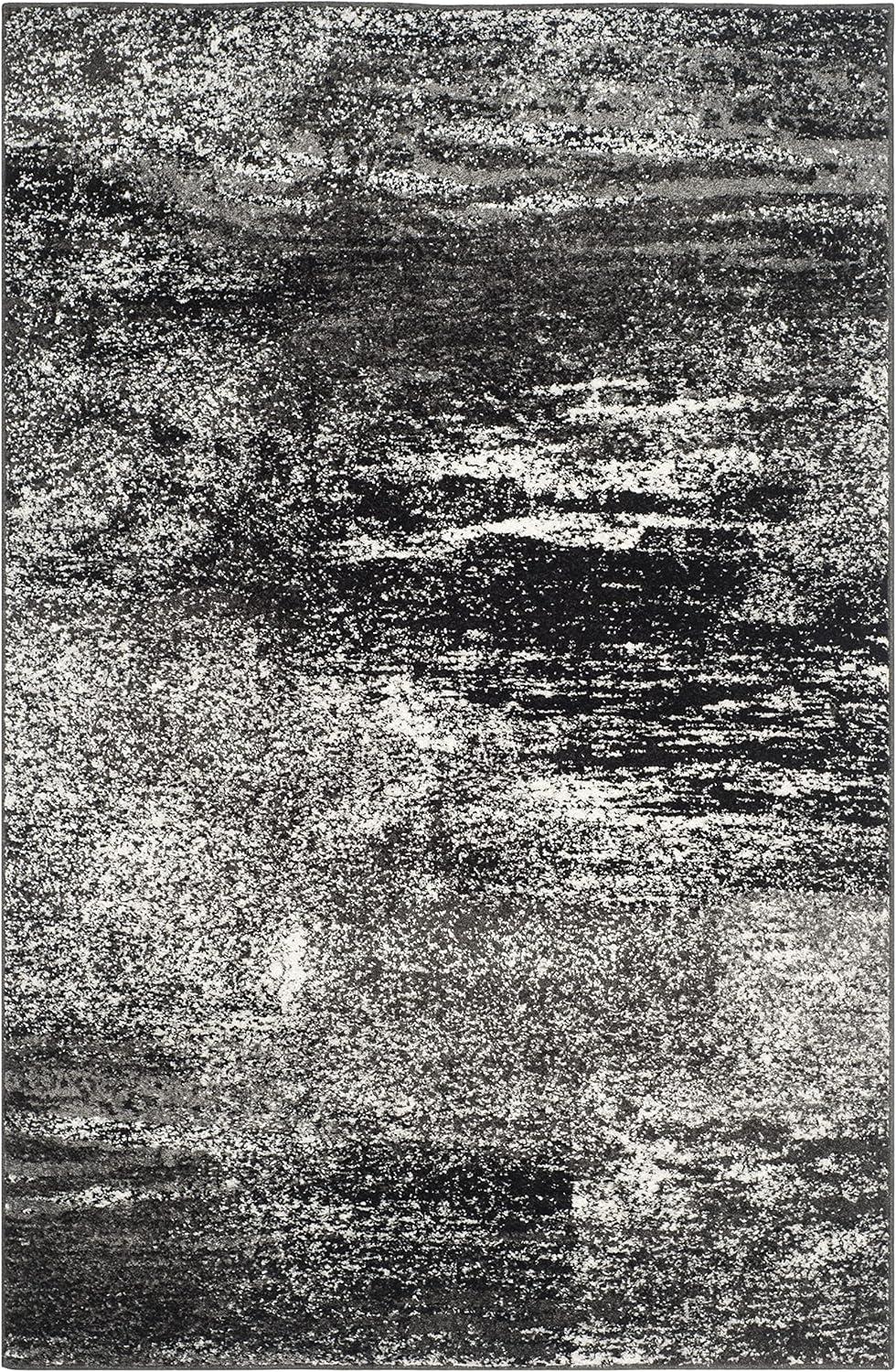 image:imageSAFAVIEH Area Rug 8x10 Adirondack Collection Large Silver amp Black Modern Abstract Design NonShedding amp Easy Cleaning Ideal for Living Room Bedroom Office Dining Space ADR112ASilverBlack