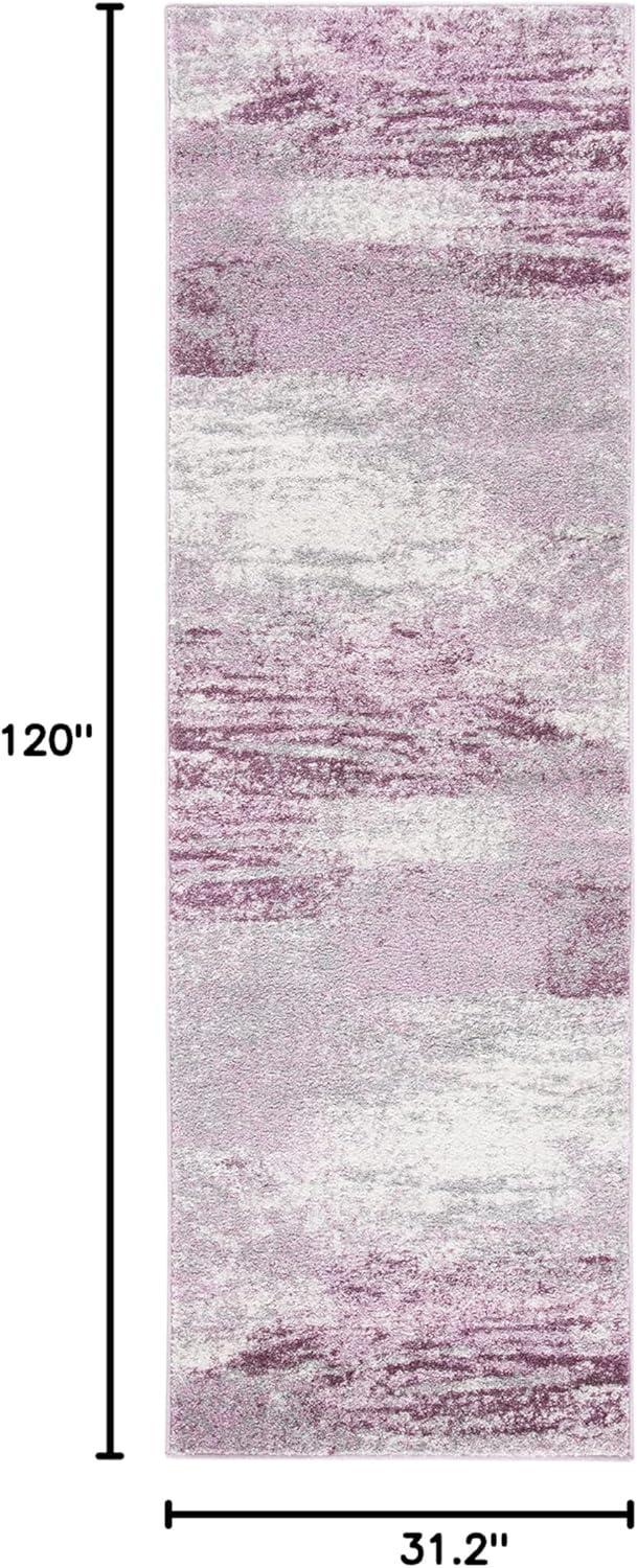 image:imageSAFAVIEH Area Rug 8x10 Adirondack Collection Large Silver amp Black Modern Abstract Design NonShedding amp Easy Cleaning Ideal for Living Room Bedroom Office Dining Space ADR112AGreyPurple