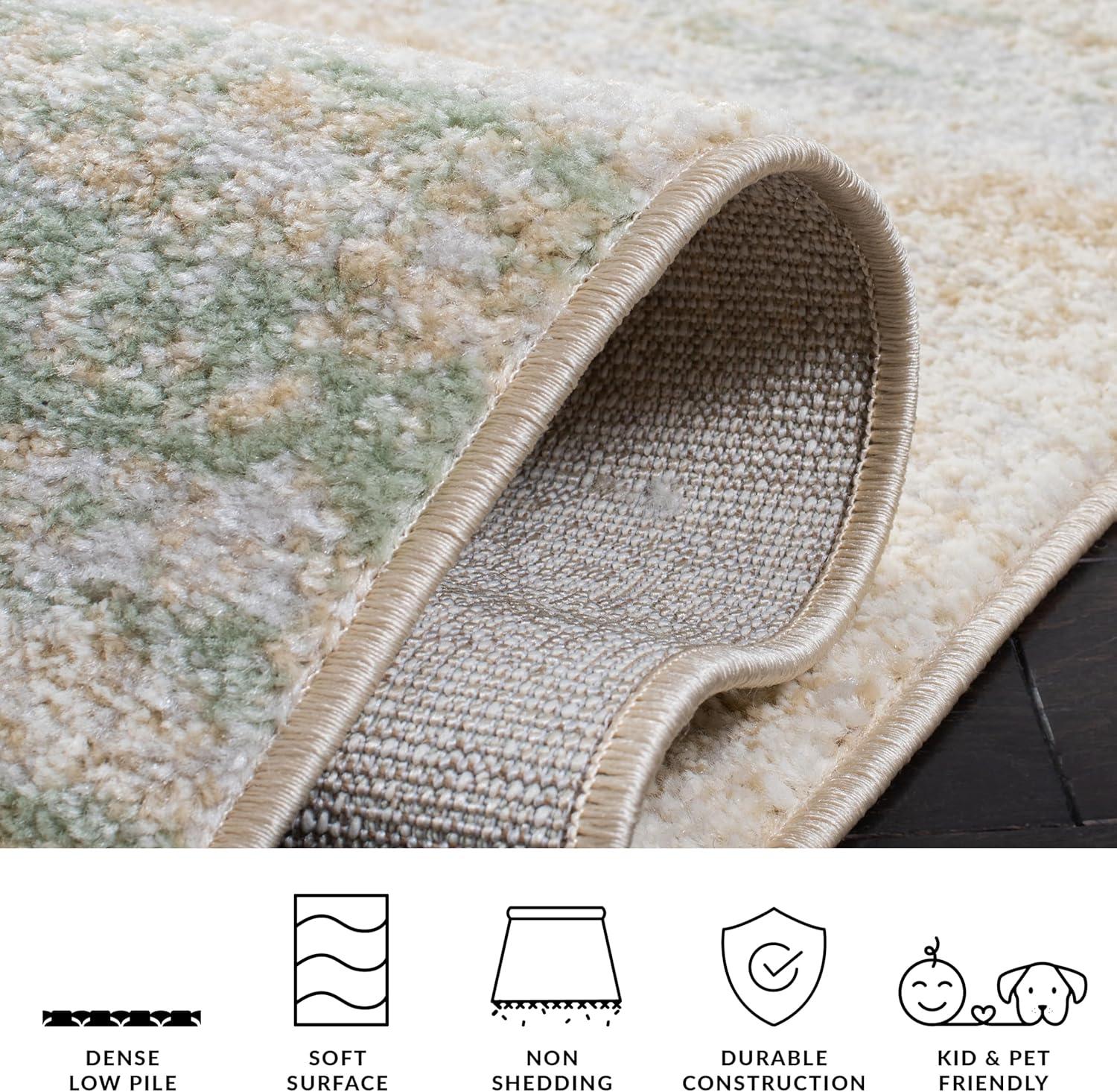 image:imageSAFAVIEH Area Rug 8x10 Adirondack Collection Large Silver amp Black Modern Abstract Design NonShedding amp Easy Cleaning Ideal for Living Room Bedroom Office Dining Space ADR112AIvoryGold