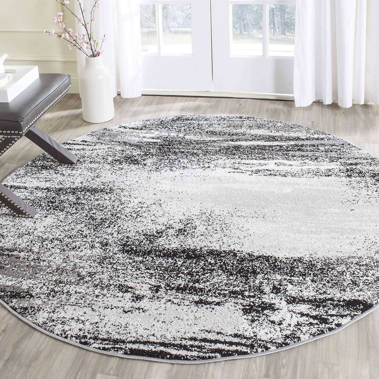 image:imageSAFAVIEH Area Rug 8x10 Adirondack Collection Large Silver amp Black Modern Abstract Design NonShedding amp Easy Cleaning Ideal for Living Room Bedroom Office Dining Space ADR112ASilverMulti