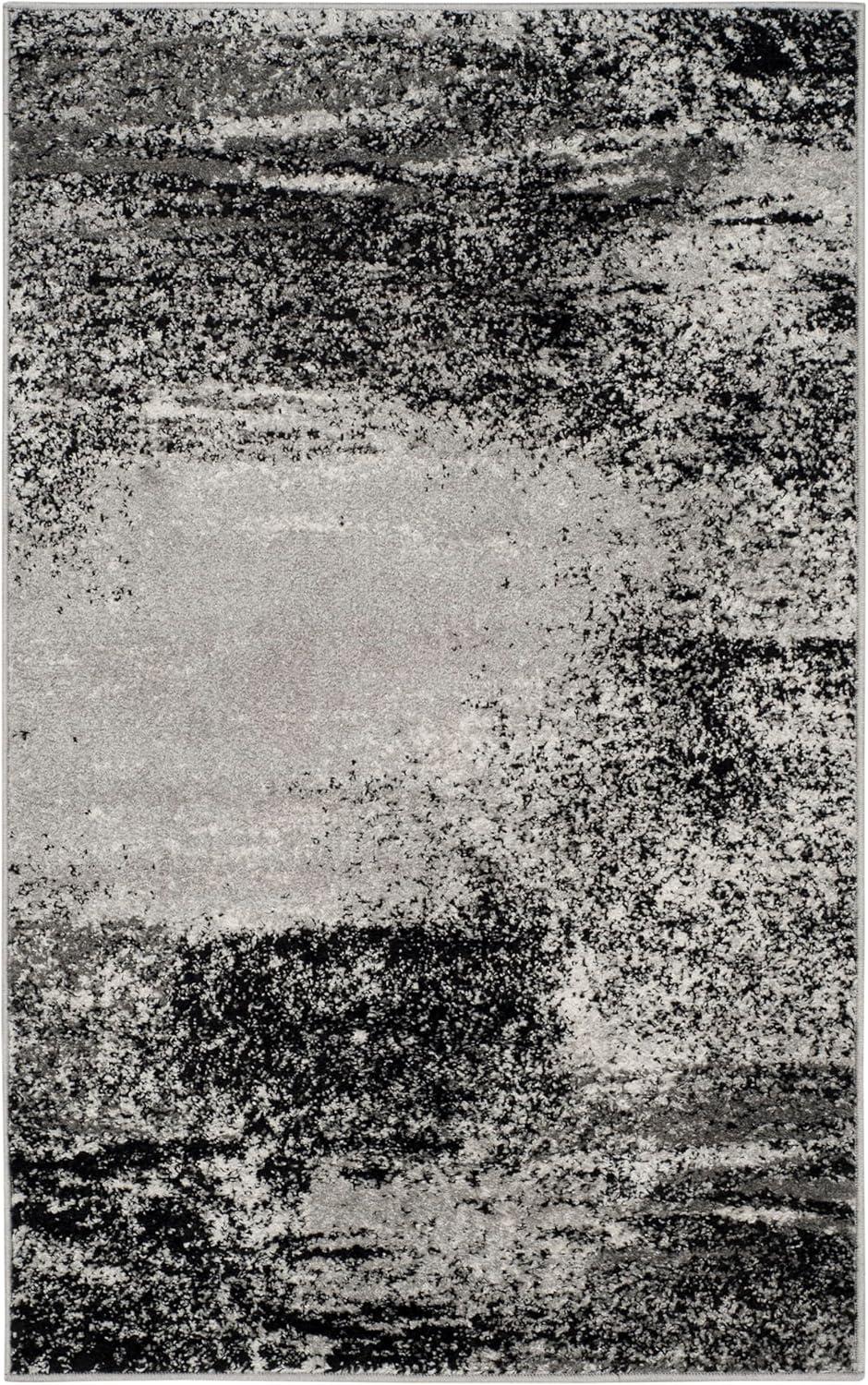 image:imageSAFAVIEH Area Rug 8x10 Adirondack Collection Large Silver amp Black Modern Abstract Design NonShedding amp Easy Cleaning Ideal for Living Room Bedroom Office Dining Space ADR112ASilverMulti