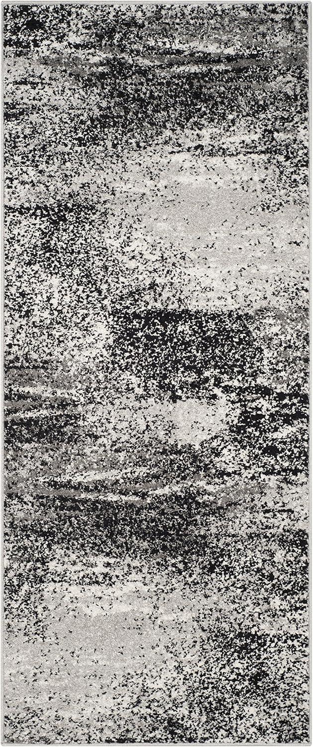image:imageSAFAVIEH Area Rug 8x10 Adirondack Collection Large Silver amp Black Modern Abstract Design NonShedding amp Easy Cleaning Ideal for Living Room Bedroom Office Dining Space ADR112ASilverMulti