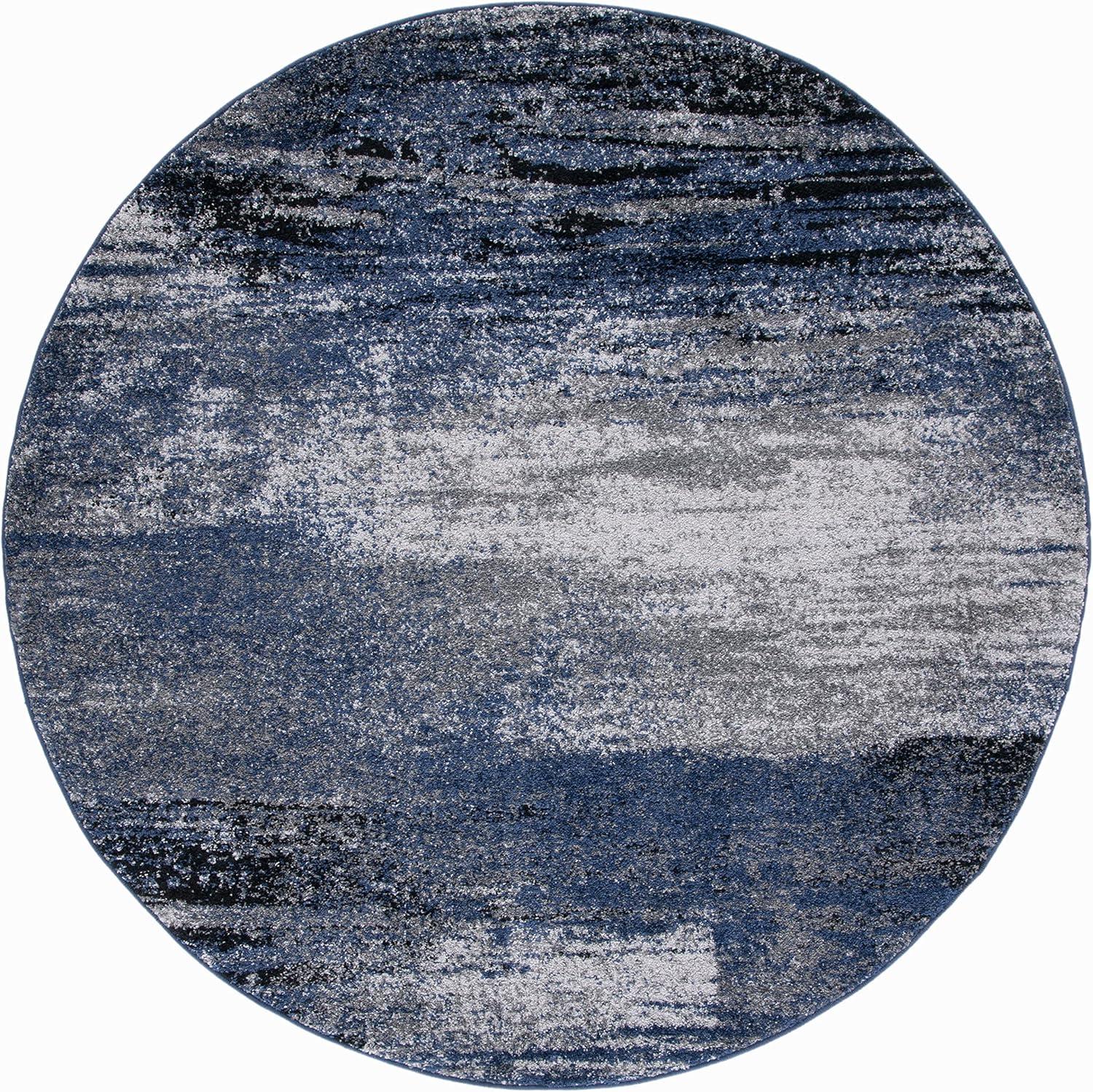 image:imageSAFAVIEH Area Rug 8x10 Adirondack Collection Large Silver amp Black Modern Abstract Design NonShedding amp Easy Cleaning Ideal for Living Room Bedroom Office Dining Space ADR112AGreyBlue