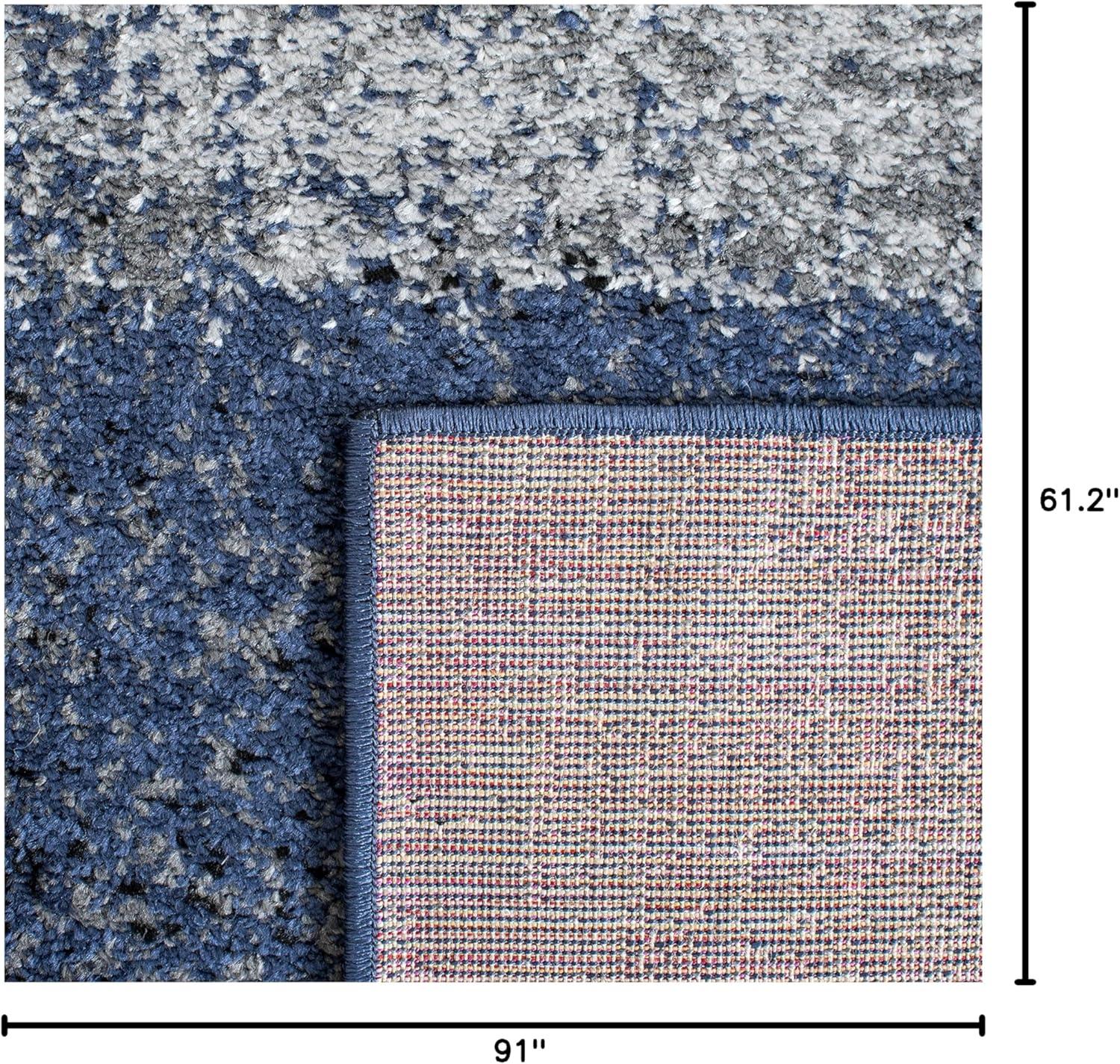 image:imageSAFAVIEH Area Rug 8x10 Adirondack Collection Large Silver amp Black Modern Abstract Design NonShedding amp Easy Cleaning Ideal for Living Room Bedroom Office Dining Space ADR112AGreyBlue