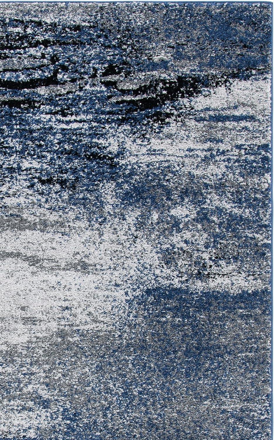 image:imageSAFAVIEH Area Rug 8x10 Adirondack Collection Large Silver amp Black Modern Abstract Design NonShedding amp Easy Cleaning Ideal for Living Room Bedroom Office Dining Space ADR112AGreyBlue