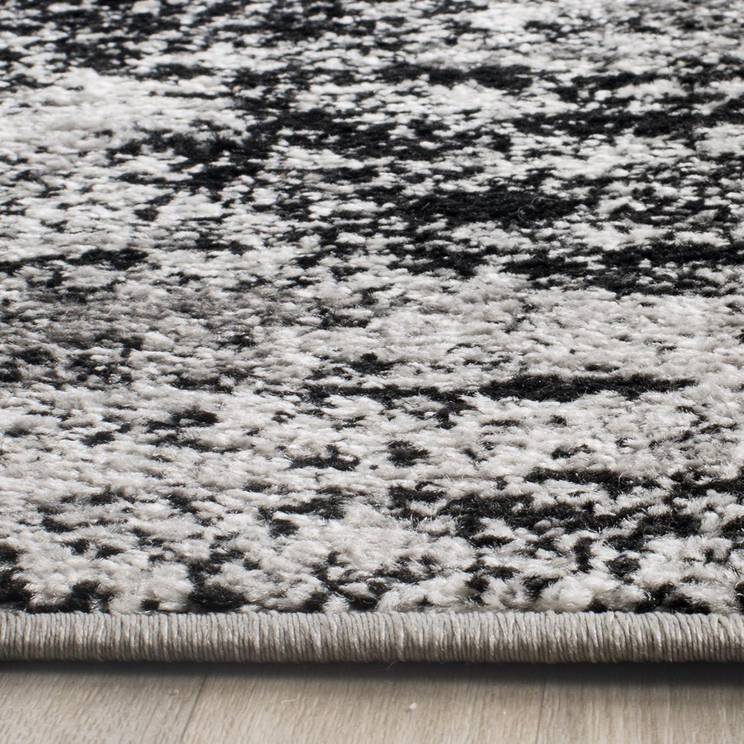 image:imageSAFAVIEH Area Rug 8x10 Adirondack Collection Large Silver amp Black Modern Abstract Design NonShedding amp Easy Cleaning Ideal for Living Room Bedroom Office Dining Space ADR112ASilverMulti