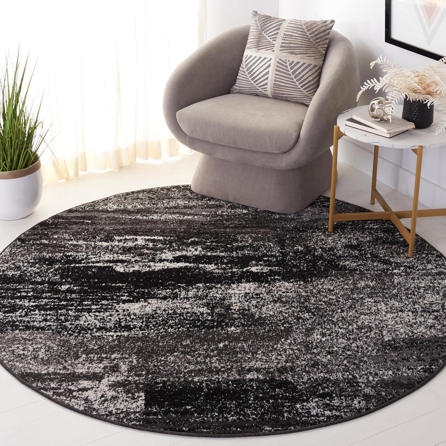 image:imageSAFAVIEH Area Rug 8x10 Adirondack Collection Large Silver amp Black Modern Abstract Design NonShedding amp Easy Cleaning Ideal for Living Room Bedroom Office Dining Space ADR112ASilverBlack