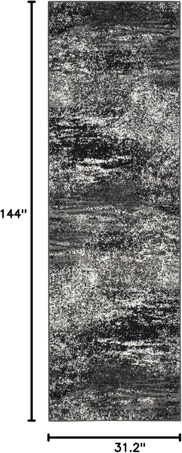 image:imageSAFAVIEH Area Rug 8x10 Adirondack Collection Large Silver amp Black Modern Abstract Design NonShedding amp Easy Cleaning Ideal for Living Room Bedroom Office Dining Space ADR112ASilverBlack