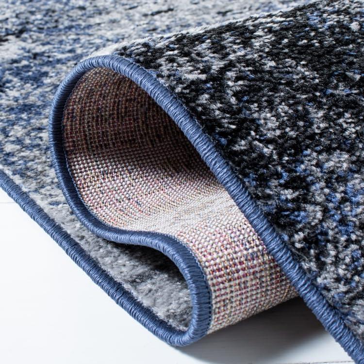 image:imageSAFAVIEH Area Rug 8x10 Adirondack Collection Large Silver amp Black Modern Abstract Design NonShedding amp Easy Cleaning Ideal for Living Room Bedroom Office Dining Space ADR112AGreyBlue