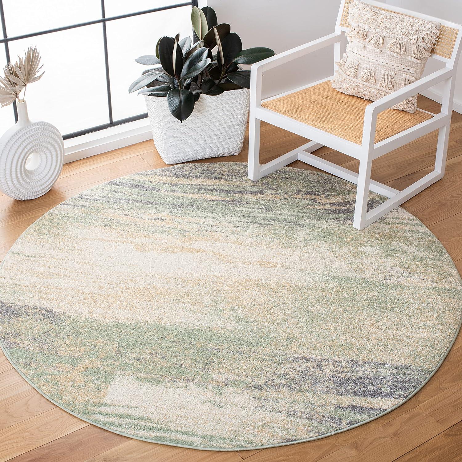 image:imageSAFAVIEH Area Rug 8x10 Adirondack Collection Large Silver amp Black Modern Abstract Design NonShedding amp Easy Cleaning Ideal for Living Room Bedroom Office Dining Space ADR112AIvorySage