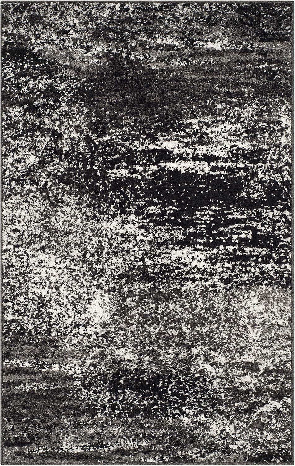 image:imageSAFAVIEH Area Rug 8x10 Adirondack Collection Large Silver amp Black Modern Abstract Design NonShedding amp Easy Cleaning Ideal for Living Room Bedroom Office Dining Space ADR112ASilverBlack