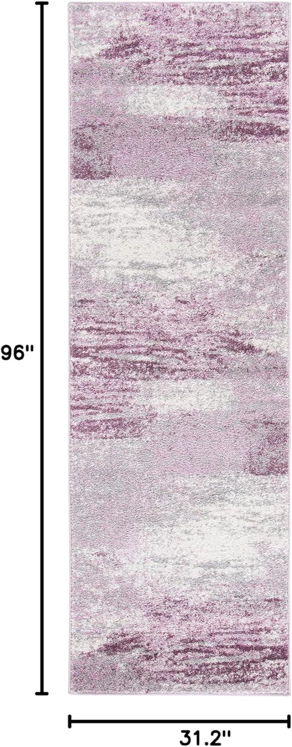 image:imageSAFAVIEH Area Rug 8x10 Adirondack Collection Large Silver amp Black Modern Abstract Design NonShedding amp Easy Cleaning Ideal for Living Room Bedroom Office Dining Space ADR112AGreyPurple
