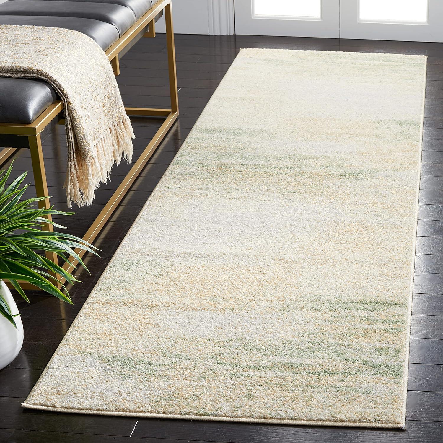 image:imageSAFAVIEH Area Rug 8x10 Adirondack Collection Large Silver amp Black Modern Abstract Design NonShedding amp Easy Cleaning Ideal for Living Room Bedroom Office Dining Space ADR112AIvoryGold