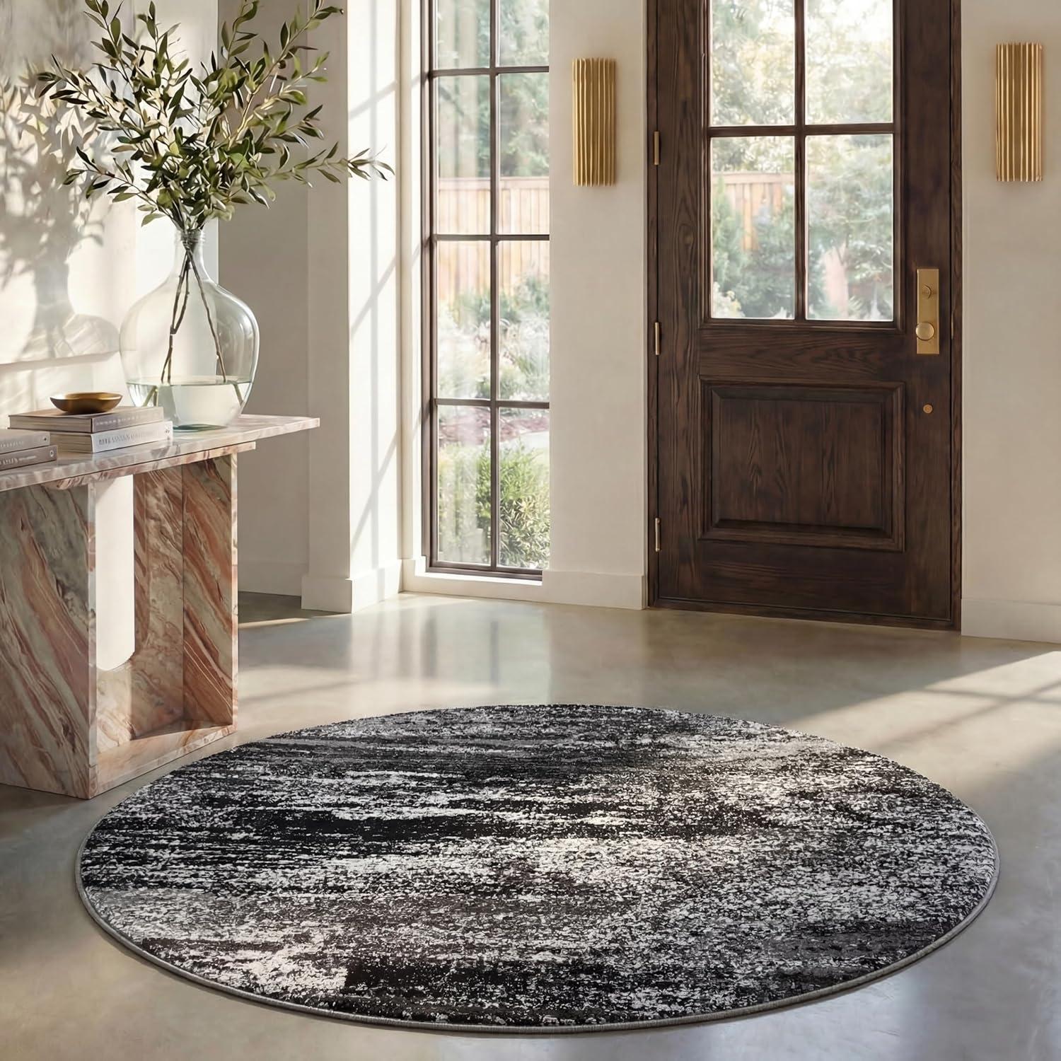 image:imageSAFAVIEH Area Rug 8x10 Adirondack Collection Large Silver amp Black Modern Abstract Design NonShedding amp Easy Cleaning Ideal for Living Room Bedroom Office Dining Space ADR112ASilverBlack