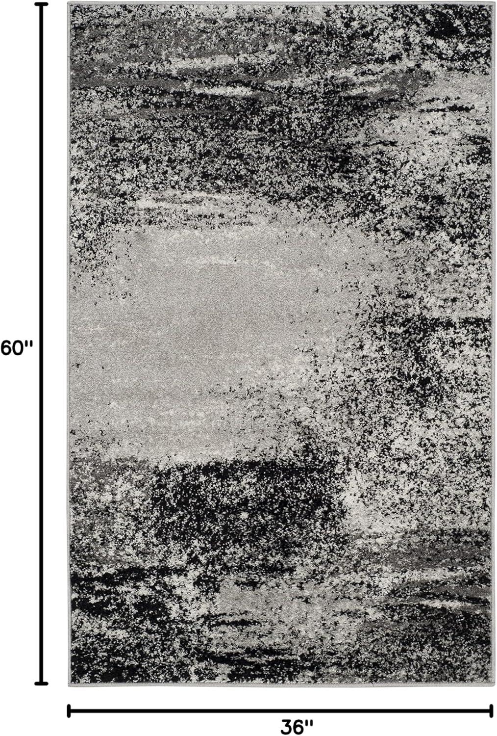 image:imageSAFAVIEH Area Rug 8x10 Adirondack Collection Large Silver amp Black Modern Abstract Design NonShedding amp Easy Cleaning Ideal for Living Room Bedroom Office Dining Space ADR112ASilverMulti