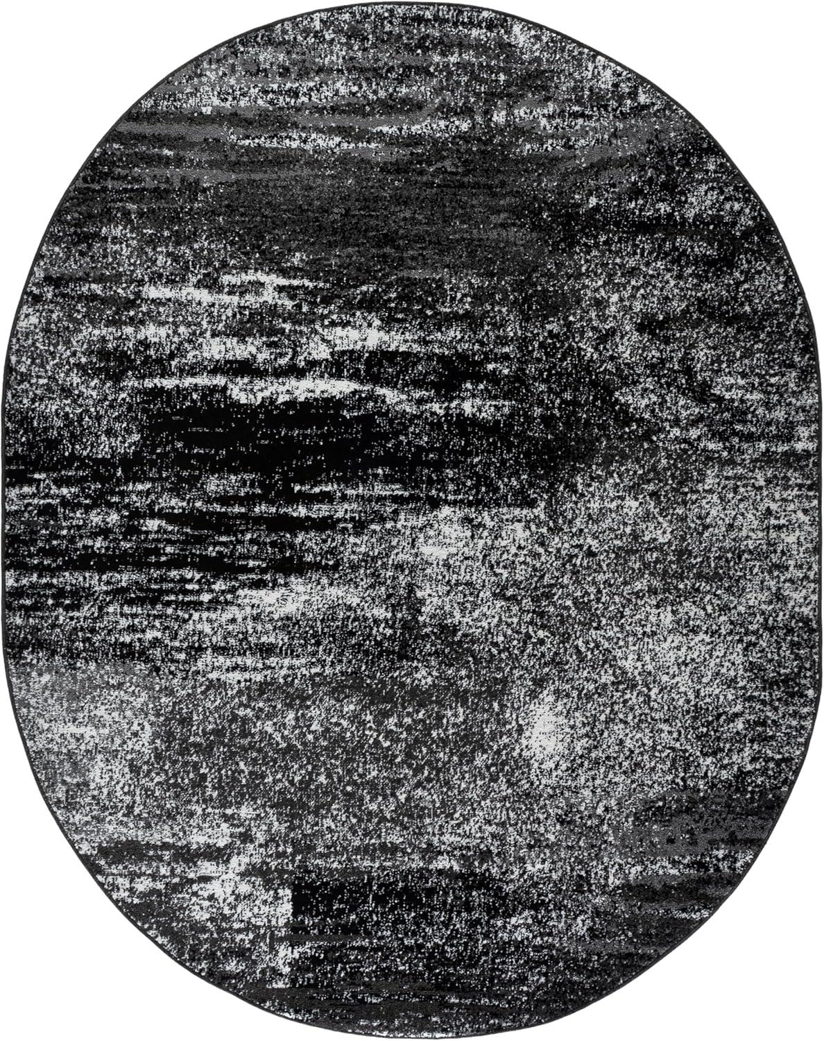 image:imageSAFAVIEH Area Rug 8x10 Adirondack Collection Large Silver amp Black Modern Abstract Design NonShedding amp Easy Cleaning Ideal for Living Room Bedroom Office Dining Space ADR112ASilverBlack
