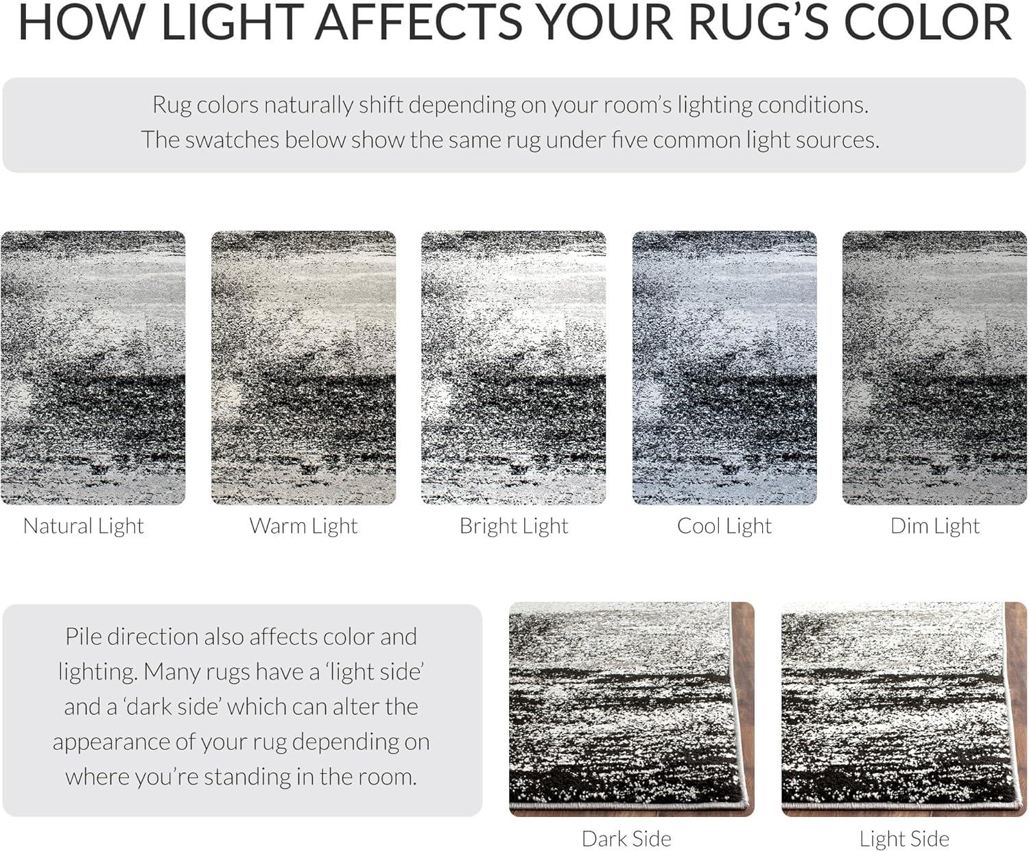 image:imageSAFAVIEH Area Rug 8x10 Adirondack Collection Large Silver amp Black Modern Abstract Design NonShedding amp Easy Cleaning Ideal for Living Room Bedroom Office Dining Space ADR112ASilverMulti
