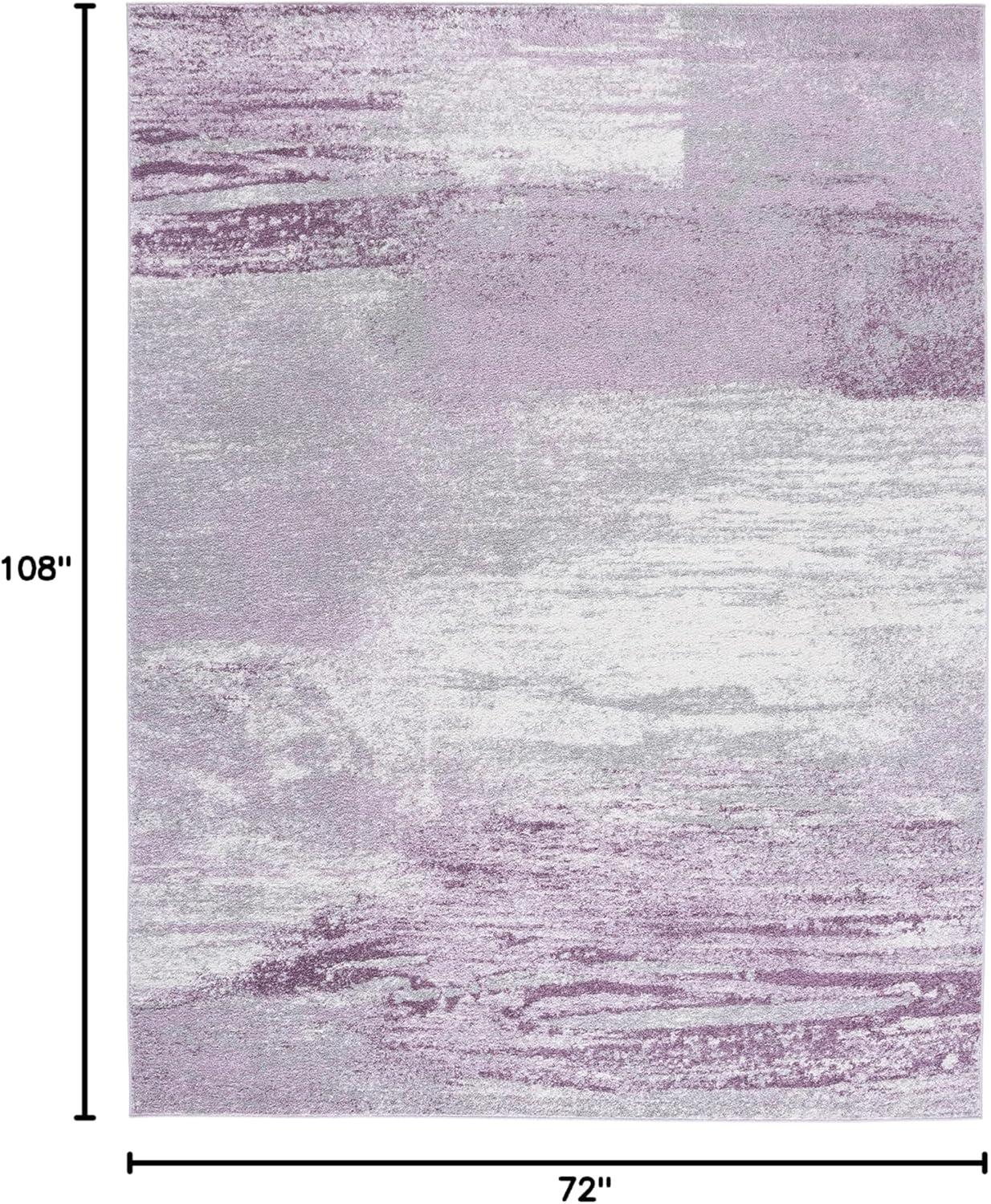 image:imageSAFAVIEH Area Rug 8x10 Adirondack Collection Large Silver amp Black Modern Abstract Design NonShedding amp Easy Cleaning Ideal for Living Room Bedroom Office Dining Space ADR112AGreyPurple